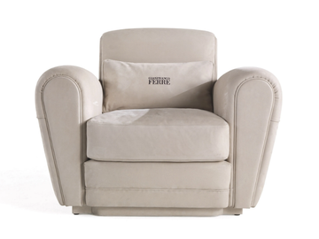 KALLIO - Leather armchair with armrests by Gianfranco Ferré Home - view 2